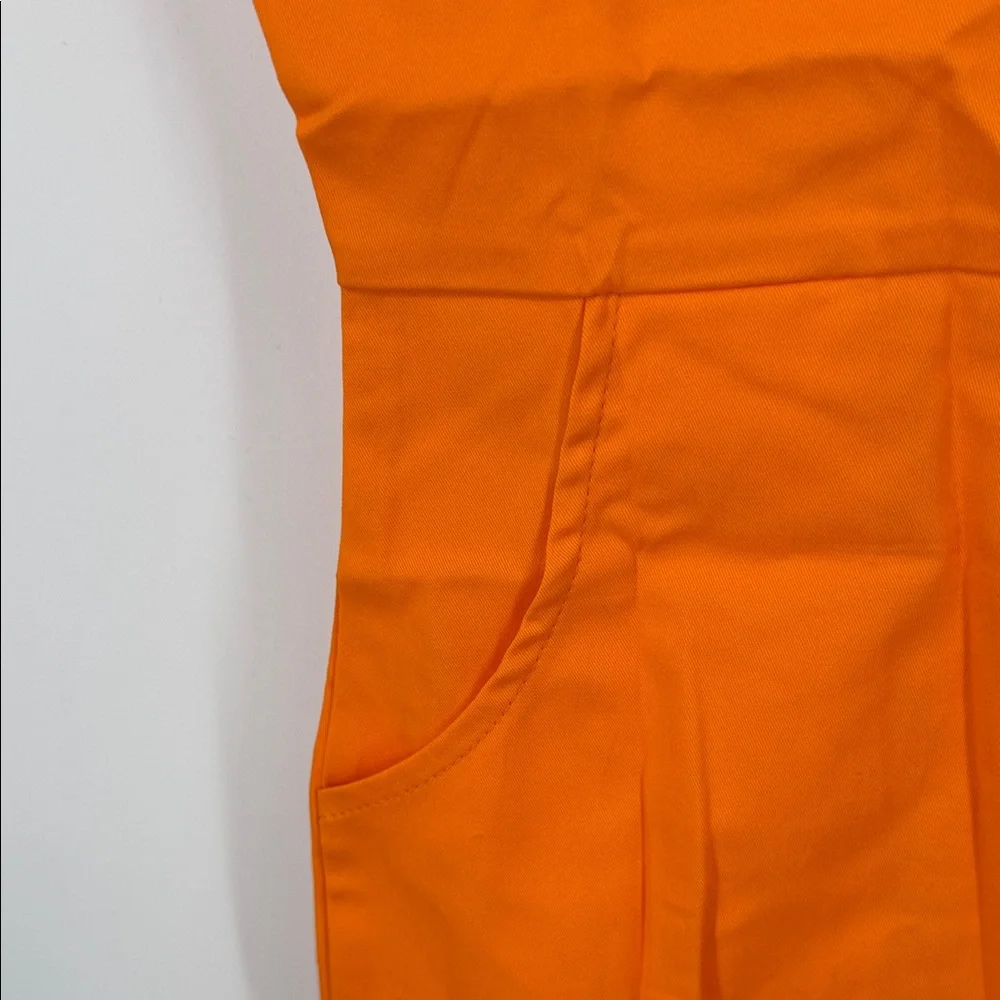 Dickies Bright Orange Short Sleeve Jumpsuit Size Large - Picture 4 of 7